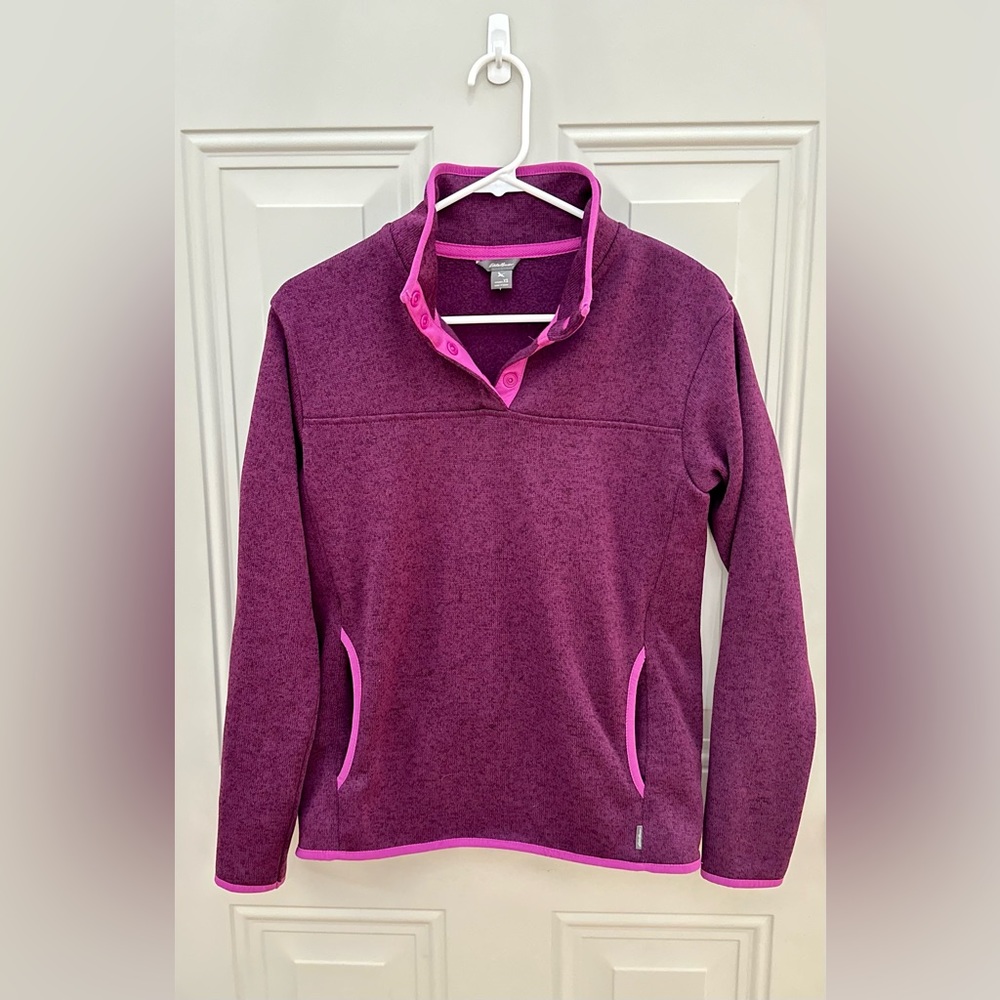 Eddie Bauer pink and purple pullover